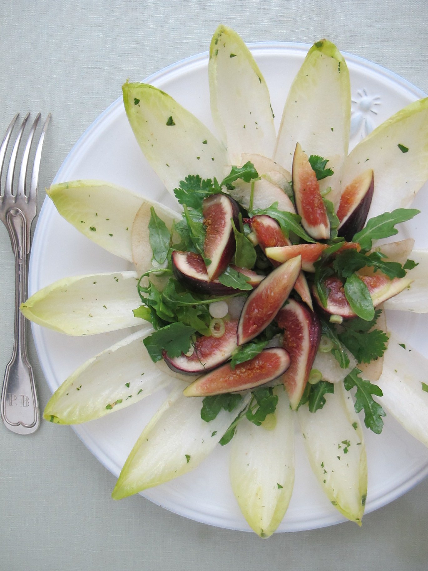 Fig, Queso de Valedeon and Endive Salad