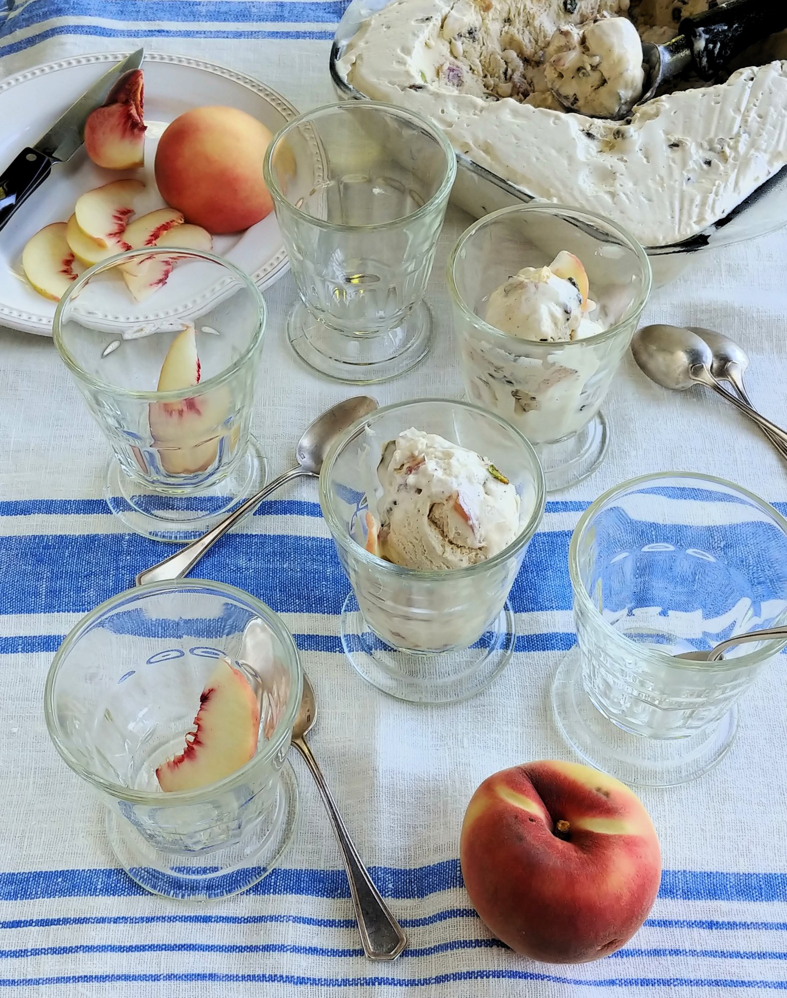 Peach and Pistachio Semifreddo