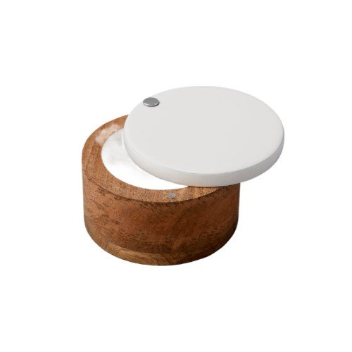 Mango with white enamel herb and spice cellar